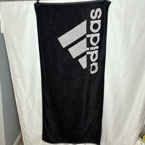 🐼 3/$25 Large Adidas Black Sport Towel with White Logo